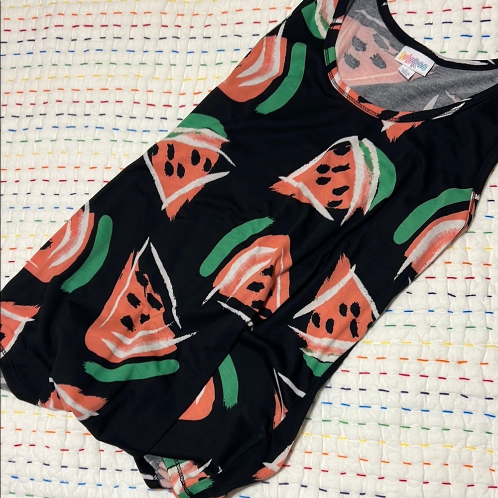 Watermelon Print Sleeveless Top